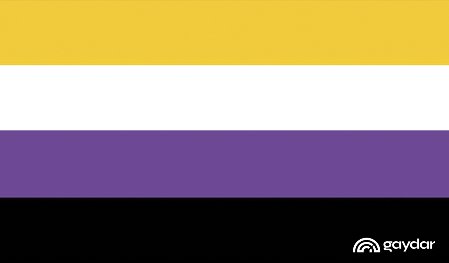 Bandeira do Orgulho Não-Binário - Gaydar - Espalhe seu Orgulho